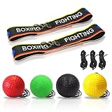 Jomdjmskes 4Pcs Reflexball, Reaktionsball mit Kopfband, Boxball, Reflexball...