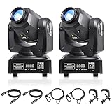 (2Pack) LED Moving Head Light Mini 30W DJ Moving Head Gobo Light mit 8 Gobos und...