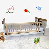 Safetots Holzbettschutz, Natur, 38cm hoch x 110cm breit, Bettgitter, Sicheres...