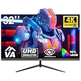 Gawfolk PC Monitor 32 Zoll UHD 4K 60Hz, Ultraklar (3840×2160p) Computer...