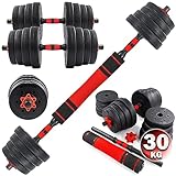 C.P.Sports 2in1 Kurzhantel & Langhantel Set 30kg / 40kg | Hantelscheiben –...