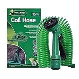 Efymosce Gartenschlauch Spiralschlauch, Gartenschlauch mit Brause, Flexibler...