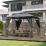 Devoko Pavillon 3x3 Wasserdicht Stabil Winterfest Deluxe Gazebo, UV-Schutz 50+...