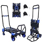 SST Klappbarer Handwagen, tragbarer Klappwagen, 150KG Schwerlast-Gepäckwagen,...