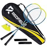 Redfield Badminton Schläger Set, enthält 2 Badmintonschläger, 2 Federbälle,...