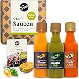 Gepp‘s Feinkost fruchtige Saucen Set I Hot Sauce Set mit 2 Habanero Chili...