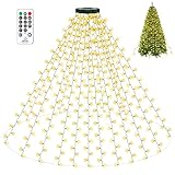 litogo Lichterkette Weihnachtsbaum, 2M 400LED 16 Stränge Christbaumbeleuchtung...