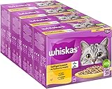 Whiskas Senior 11+ Katzennassfutter Geflügel Auswahl in Gelee, 48...