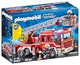 PLAYMOBIL City Action 9463 Feuerwehr-Leiterfahrzeug mit Licht und Sound, Ab 5...