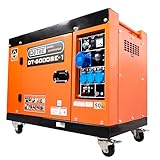 DeTec. Diesel Generator 5500 Watt I 1-Zylinder 4-Takt Motor Stromgenerator...