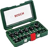 Bosch 15tlg. Hartmetall Fräser Set (für Holz, Ø-Schaft 8 mm, Zubehör...