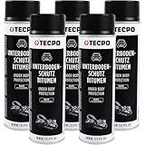 TECPO Unterbodenschutz Bitumen 5x 500ml schwarz Steinschlagschutz UBS...