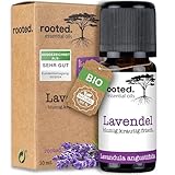 rooted.® BIO Lavendelöl [100% NATURREIN] - Echter Lavendel - Lavandula...