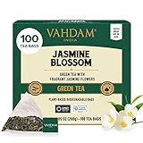 VAHDAM, Jasmintee Grüner Tee (100 Pyramide Teebeutel) Grüner Tee mit...