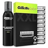 Gillette Labs Rasierklingen, 9 Ersatzklingen für Nassrasierer Herren und Heated...