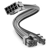 deleyCON 6+2 Pin PCI Express GPU Grafikkarte Strom Kabel Intern 30cm - 18 AWG...