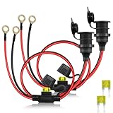 HATMINI 2 Stück 12 V/24 V Zigarettenanzünder-Buchse mit festem Gewinde auf...