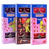 Haribo Teelichter Trio-Set All Year – Berry Mix, Cherry Cola & Strawberry...