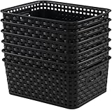 Kinmsito 6 Stück Aufbewahrungskorb aus Kunststoff, Körbe Aufbewahrung,...