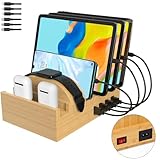 Ladestation für mehrere Geräte, Handy Ladestation 50W USB Ladegerät Schnelles...