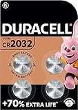 4 x Duracell CR 2032 Lithium (1 Blister mit 4 Batterien) 4 Batterien