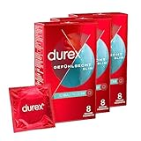 Durex Gefühlsecht Slim Fit Kondome – Hauchzarte Kondome mit schmaler Passform...