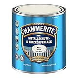 Hammerite Innen Metallschutz- und Heizkörperlack, reinweiß, 500ml