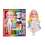 Rainbow High Color & Create DIY Modepuppe - Blaue Augen, glattes Haar, extra Top...