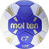 Molten Unisex – Erwachsene Trainingsball Handball, blau/weiß/Gold, Größe 1