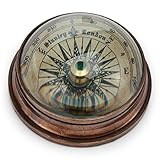 NKlaus Kompass Maritim mit Domglas aus Messing antik 6cm Peilkompass...