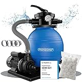 Monzana® Sandfilteranlage 9.960 L/h Vorfilter 30 Liter Tank 7 Wege Ventil inkl....