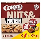 Corny Nuts & Protein Chocolate | Nussriegel ohne Zuckerzusatz | Mit 38% Nüssen...