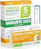 Lyher – NEUE Variante 5 x 1er Corona Schnelltest für Zuhause COVID 19 Antigen...