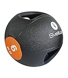 Sveltus Médecine Ball 6kg Avec Poignées Medizinball, schwarz/orange, (poids...