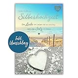 bsb Karte zur Silberhochzeit - liebevolles Geschenk zur Silberhochzeit mit...