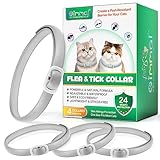 Zecken-Flohband Katze, Flohhalsband für Katzen 4Pcs, 24 Monate lang wirksamer...