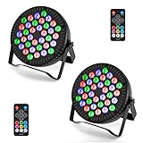 Katomi 2er 36W DMX512 PAR Licht: RGB LED Strahler Party Deko für...