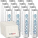 16er Pack Panasonic Eneloop AAA/Micro Akkus - Neueste Generation - Hochleistungs...