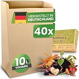 NATURALEAF® Biomüllbeutel 10L | 40 Stück | Bio Müllbeutel mit optimaler...