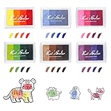 Relota 6 Stück Stempelkissen Set, 24 Farben Fingerabdruck Stempelkissen,...