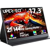 UPERFECT Portable Monitor 17.3 Zoll 144Hz, 2K Tragbarer Monitor, 100% sRGB IPS...
