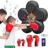 Music Boxing Machine, Musik Boxmaschine Bluetooth mit 2 Sätzen Boxhandschuhen...