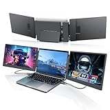 Tragbarer Monitor für Laptop, 14’’ Triple Laptop Screen Extender, FHD 1080p...