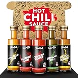 TIMBER TASTE® Chili Sauce Geschenkset [5 x 40ml] | Offroad Hot Sauce Chili Set...