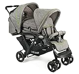 CHIC 4 BABY 274 32 Geschwisterwagen Duo, Jeans grey, grau