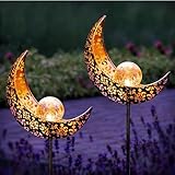 Gadgy Solarlaternen für Außen, 2er Set, Solarbetriebene Gartenleuchten,...