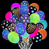 50 Stück Neon Luftballons, Ballons Schwarzlicht, Neon Party Deko,...