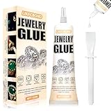LIKFCBOND Schmuckkleber, Schmuckkleber Extra Stark Transparent,...