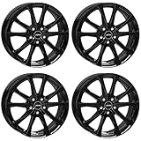 4x AUTEC Felgen Alufelgen BRIXEN 7.0x17 ET40 5x112 Schwarz kompatibel mit MG MG5...