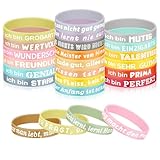 24Stks Silikon Motivationsarmbänder, 18/20cm Elastische Inspirierende...